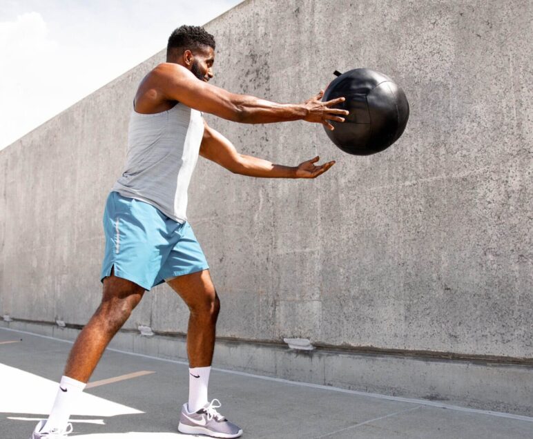 A man exercises after learning healthy boundaries around physical appearance from an eating disorder therapist near Houston, TX.